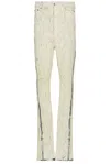Rick Owens Off-white Hollywood Headon Utility Jeans In Milk