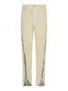 Rick Owens Off-white Hollywood Headon Utility Jeans In Nude & Neutrals