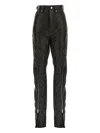 Rick Owens Bolan Banana Zip-detail High-waisted Leather Trousers In Black