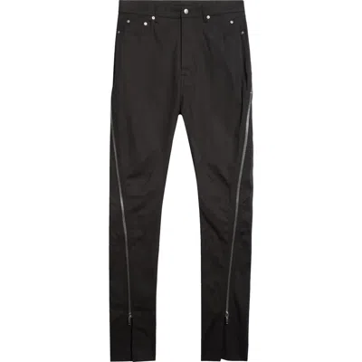 Rick Owens Bolan Banana Zip Raw Hem Jeans