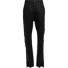 Rick Owens Bolan Banana Zip Raw Hem Jeans In Black