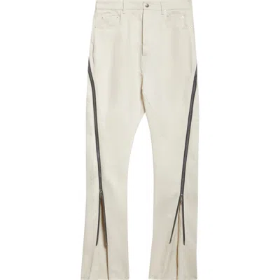 Rick Owens Bolan Banana Zip Raw Hem Jeans In Dinge