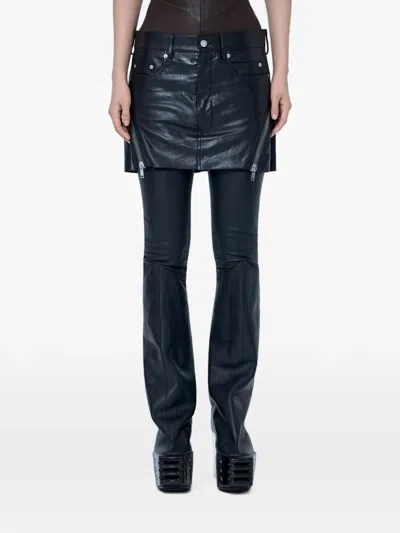 Rick Owens Bolan Banana Zip-detail Mini Skirt In Black