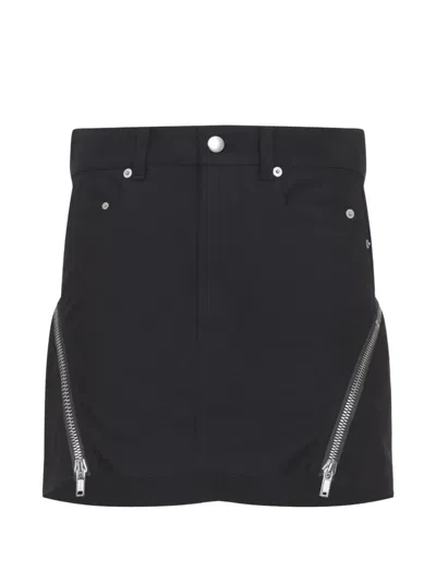 Rick Owens Bolan Banana Zip-detail Mini Skirt In Black