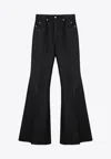 Rick Owens Black Porterville Bolan Leather Trousers In Black
