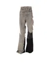 Rick Owens Bootcut Trousers Featuring Frayed Edges In Neutral