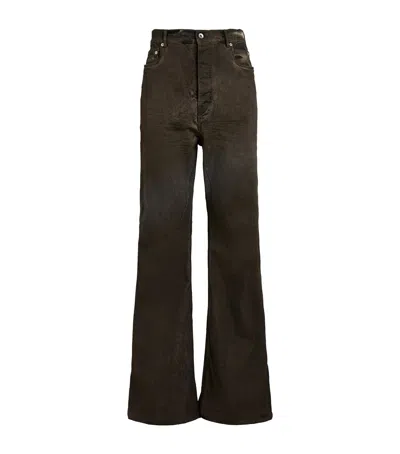 Rick Owens Bolan Bootcut Jeans In Brown