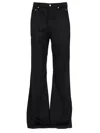 Rick Owens Bolan Bootcut Belt Loop Five Pocket Trousers In Black