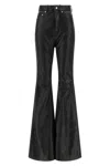 Rick Owens Bolan Stretch Denim Bootcut Jeans In Black