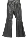Rick Owens Black Porterville Bolan Leather Trousers In Black