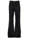 Rick Owens Bolan Bootcut Trousers In Cotton Blend Man In Black
