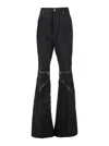 Rick Owens Black Hollywood Bolan Cargo Leather Pants In Black