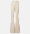 Rick Owens Bolan Cotton And Linen Bootcut Jeans In Neutral