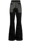 Rick Owens Minimalist Solid Color Flared Pants In Black