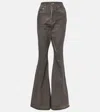 Rick Owens Bolan High-rise Bootcut Jeans In Grey