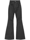 Rick Owens Bolan Stretch Denim Bootcut Jeans In Black