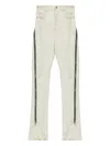 Rick Owens Bolan Banana Zip Raw Hem Jeans In White