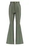 Rick Owens Bolan Linen Blend Trousers In Green
