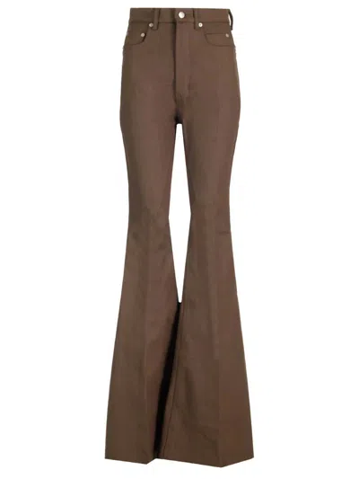 RICK OWENS BOLAN TROUSERS BROWN