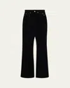 Rick Owens Bolan Velvet Bootcut Pants In Black