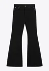 Rick Owens Bolans Flared Trousers In Black