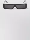 Rick Owens Bold Rectangular Sunglasses With Three-dot Temples
