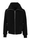 Rick Owens Blixa Dracucollar Wool Bomber Jacket In Black