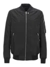 Rick Owens Baseball-collar Wool Bomber Jacket In Black