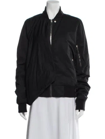 Pre-owned Rick Owens Bomber Jacket In Black