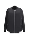 Rick Owens Jumbo Peter Flight Black Bomber Jacket In Virgin Wool Woman In Black