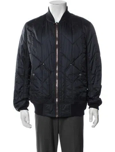 Pre-owned Rick Owens Bomber Jacket In Blue