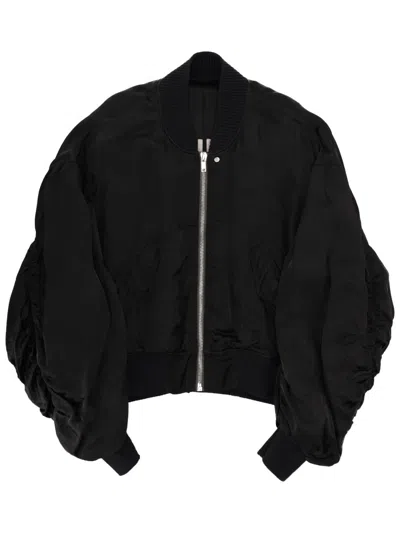 Rick Owens Bomber Jacket Bucket Flight In Black