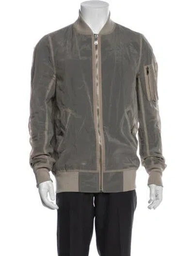 Pre-owned Rick Owens Bomber Jacket In Gray