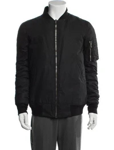 Pre-owned Rick Owens Bomber Jacket In Gray