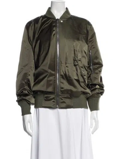 Pre-owned Rick Owens Bomber Jacket In Green