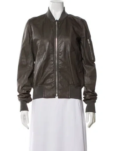 Pre-owned Rick Owens Bomber Jacket In Grey