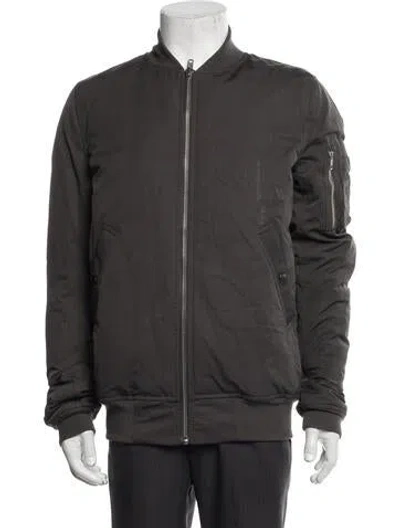 Pre-owned Rick Owens Bomber Jacket In Grey