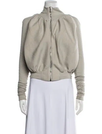 Pre-owned Rick Owens Bomber Jacket In Neutral