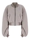 Rick Owens Bomber Jacket In Gray
