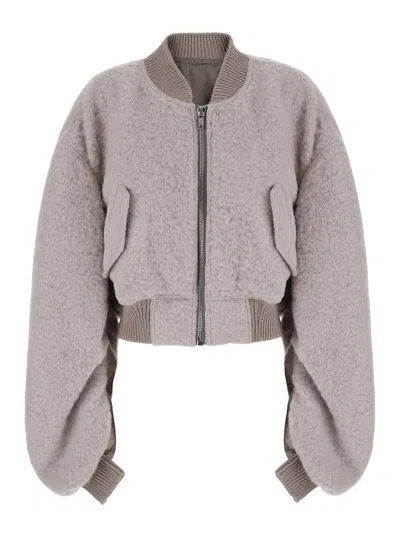 Rick Owens Bomber Jacket In Gray