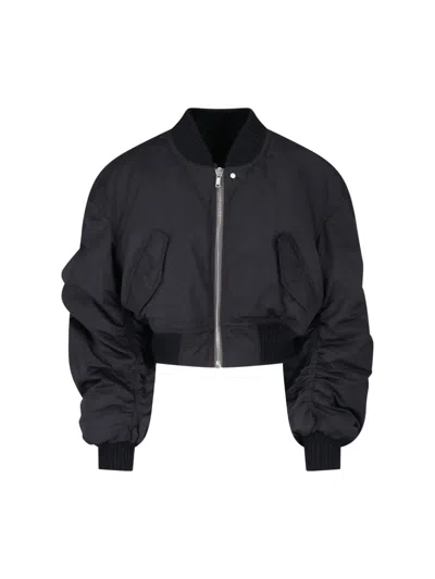 Rick Owens Bomberjacke "secchia Cropped Flight" In Black