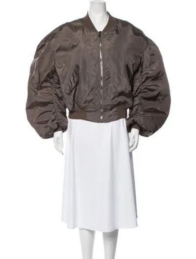 Pre-owned Rick Owens Bomber Jacket W/ Tags In Brown