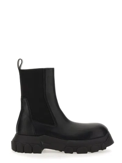 Rick Owens Beatle Bozo Tractor Boots In Black