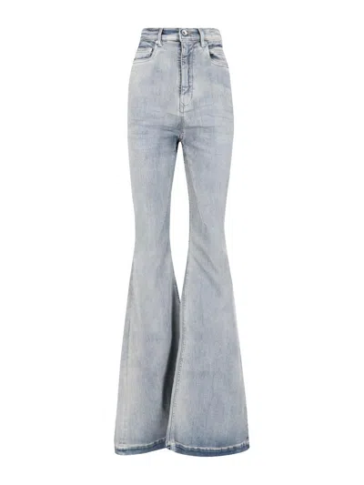 Rick Owens Bootcut Jeans In Blue