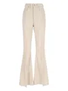 Rick Owens Bolan Cotton And Linen Bootcut Jeans In Neutral