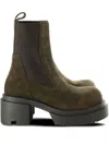 Rick Owens Chunky Sole Ankle Boots With Elastic Panels In Multi