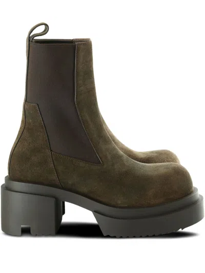 RICK OWENS BOOTS BLUE AND GREEN