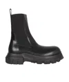 Rick Owens Black Concordians Beatle Bozo Tractor Chelsea Boots In Black