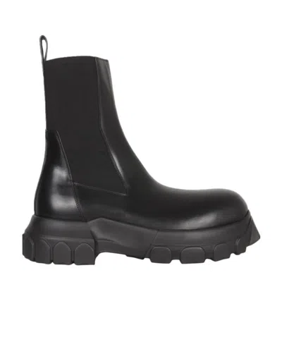 Rick Owens Beatle Bozo Tractor Boots In Black