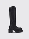 Rick Owens Black Porterville Knee Pull On Bogun Tall Boots In Black